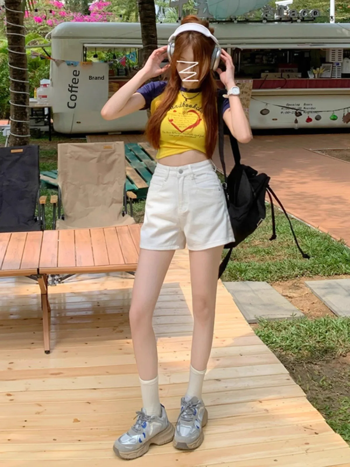 White High Waist Wide Leg Denim Shorts Women's Loose Fitting Slimming A-Line Hot Pants Summer New Style Commuter Korean Version