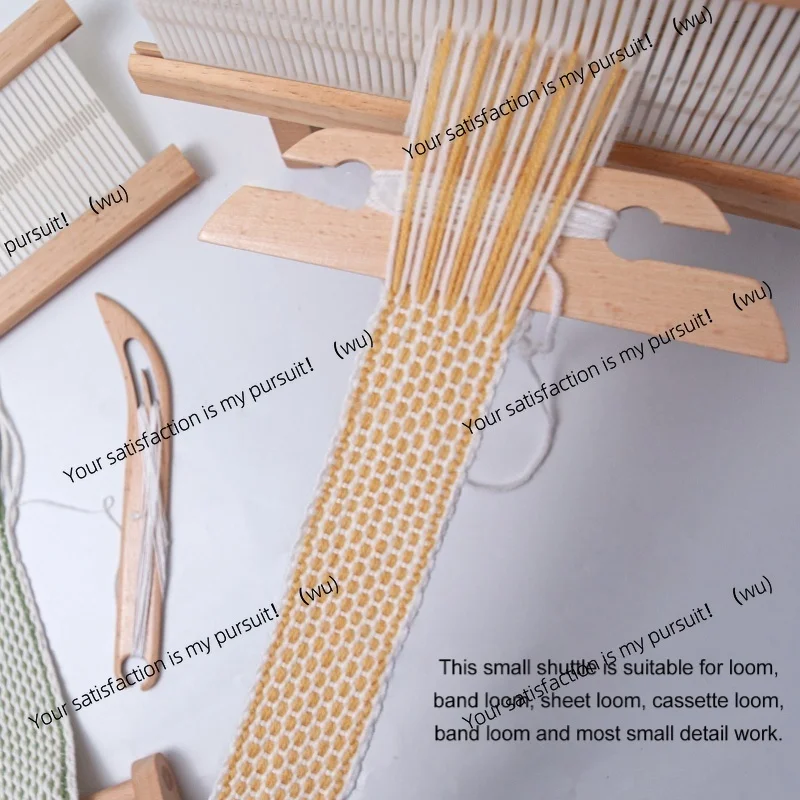 Wooden Weaving Shuttle Portable Smoothly Surface Weaving Shuttle For Inkle Looms Table Looms Trapezium Shaped