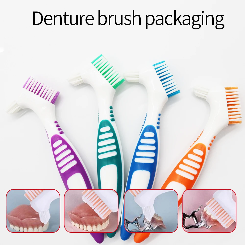 Denture Cleaning Brush Dedicated Denture False Teeth Brush Oral Care Tooth Brush