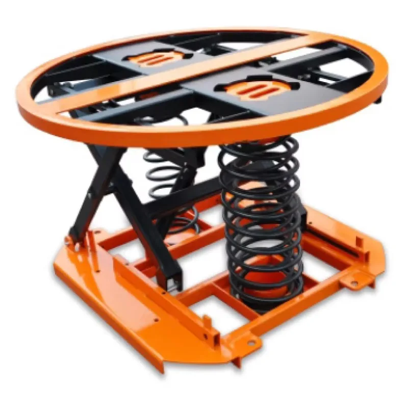 Spring Lever Lift Platform 2000kg Spring Actuator Pallet Turntable  Scissor Platform 360 Degree