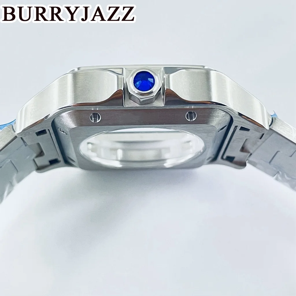 BURRYJAZZ スクエアウォッチケース 38 ミリメートル NH35 NH36 ムーブメント用自動ケースセット 316L 鋼時計修理と修正部品時計