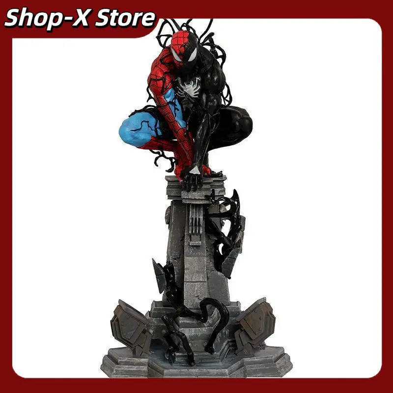 

Venom Symbiote Spider-Man Statue With Led Light Up Base, Collectible Figurine Glowing Resin Model Gift For Men