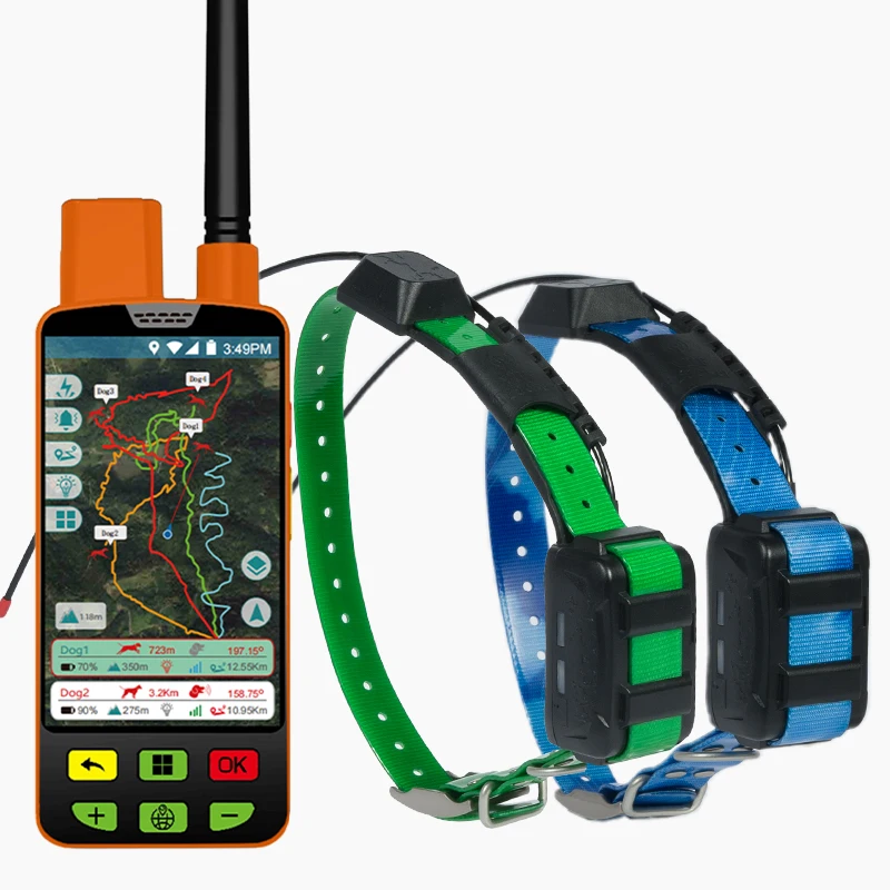 

Fashion Gps Trackers Dog Collar Software Harness Dog GPS Pet Training Behavior Products With Handheld and 2 Training Collars