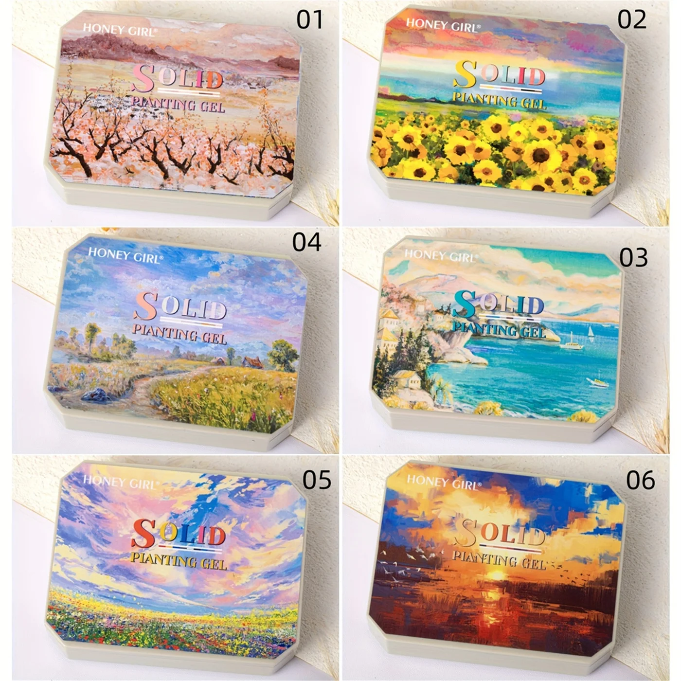 1pc 9-colors Macaron Oil Painting Nail Polish Patting Gel Maillard Smudge Canned High Saturation Popular Semi-Solid Gel UV&LED