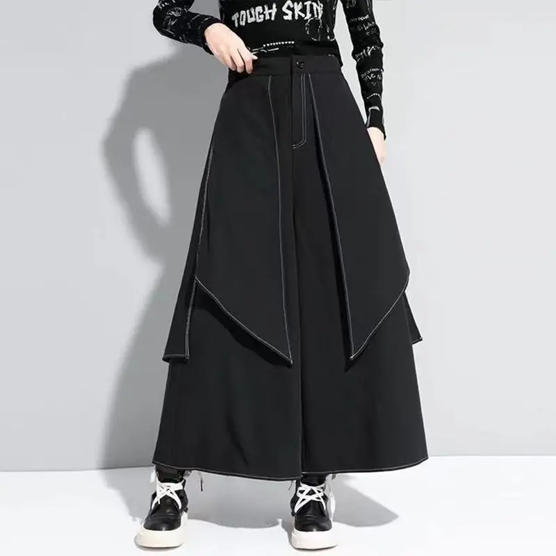 

Spring and Autumn New Wide Legged Pants and Skirts Loose Design, Casual Straight Leg Pants and Long Pants