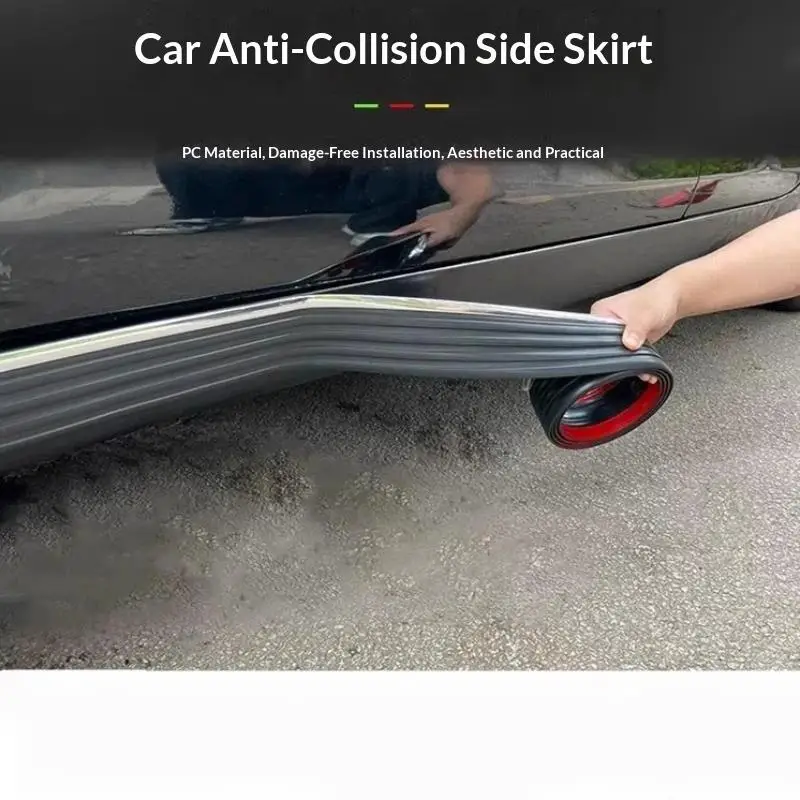Car Side Skirt Bumper Protector Strip Eco-Friendly Material Self Adhesive Anti Scratch Trim for Auto Exterior Decoration