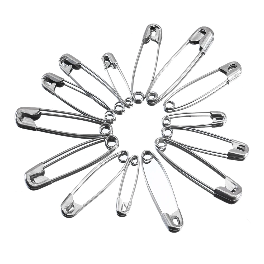 20pcs Stainless Steel Pins Simple and versatile never-rusting brooch accessories for DIY jewelry and costume making