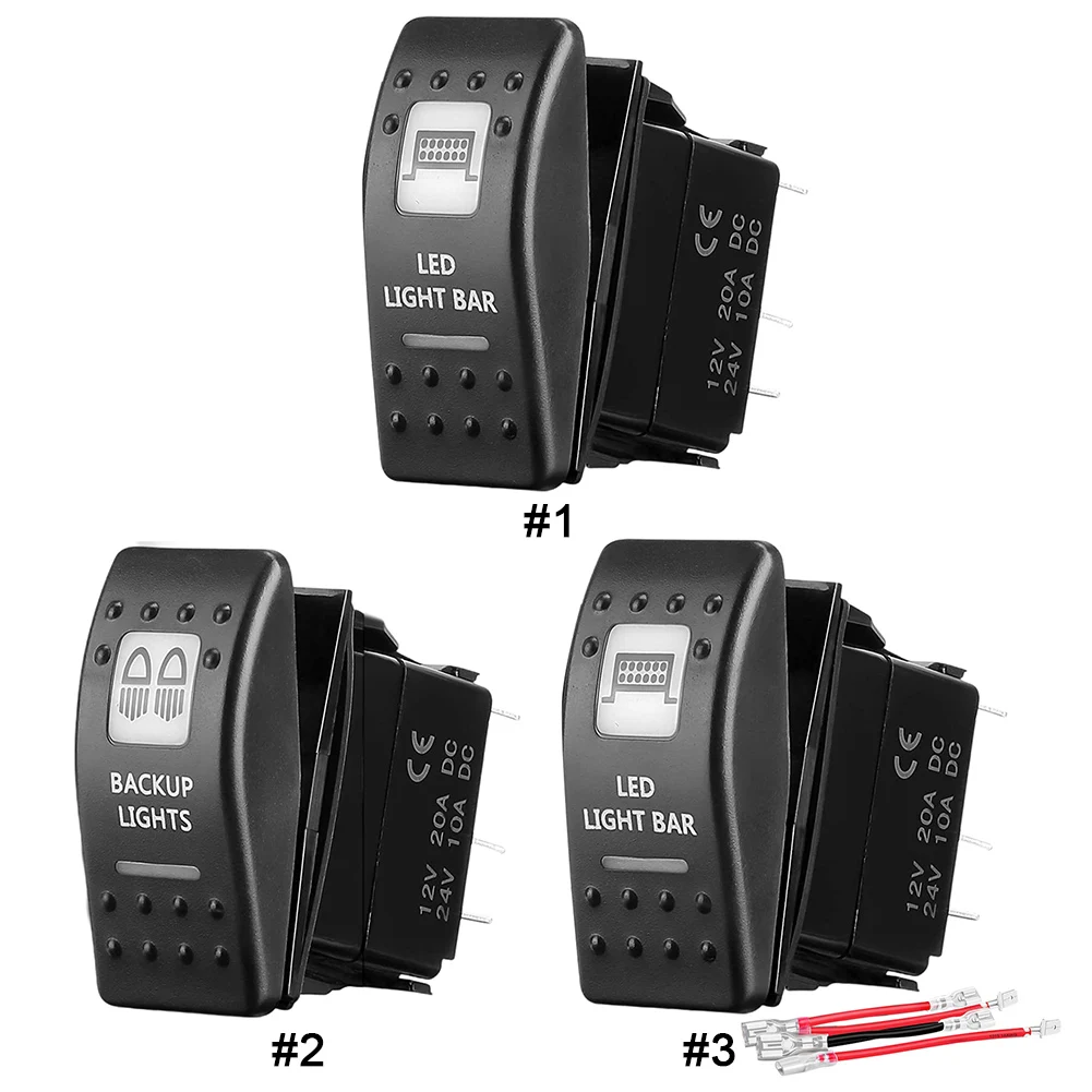 LED-Hintergrundbeleuchtung Schalterleiste Ein/Aus 5-PIN Auto Dual-Schalter LED-Lichtleiste Wasserdichter Dual-LED-Ein/Aus-Schalter für ATV UTV Auto LKW Wohnmobil