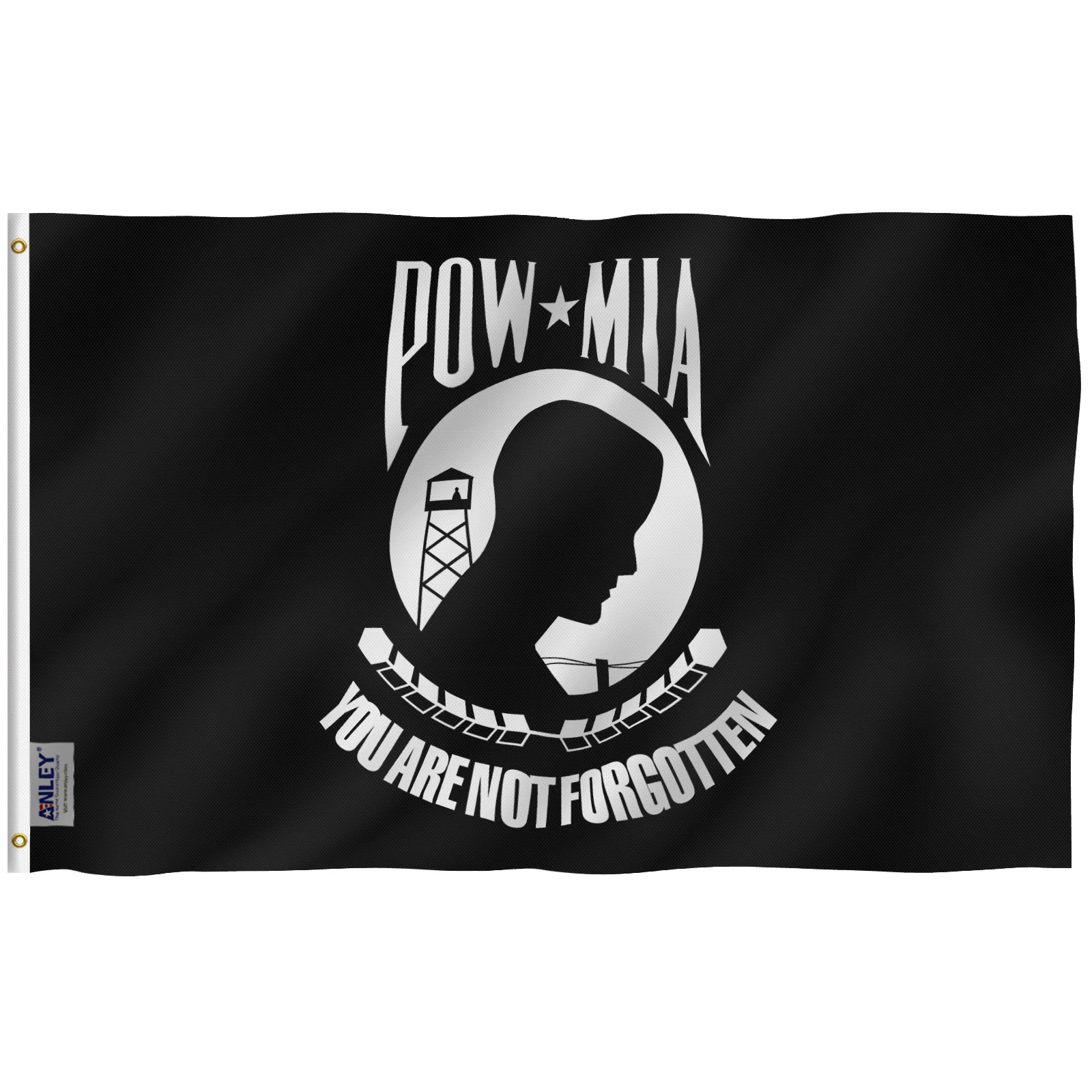 ANLEY x5 Foot POW MIA Flag - You are Not Forgotten Prisoner of War Flags Polyester