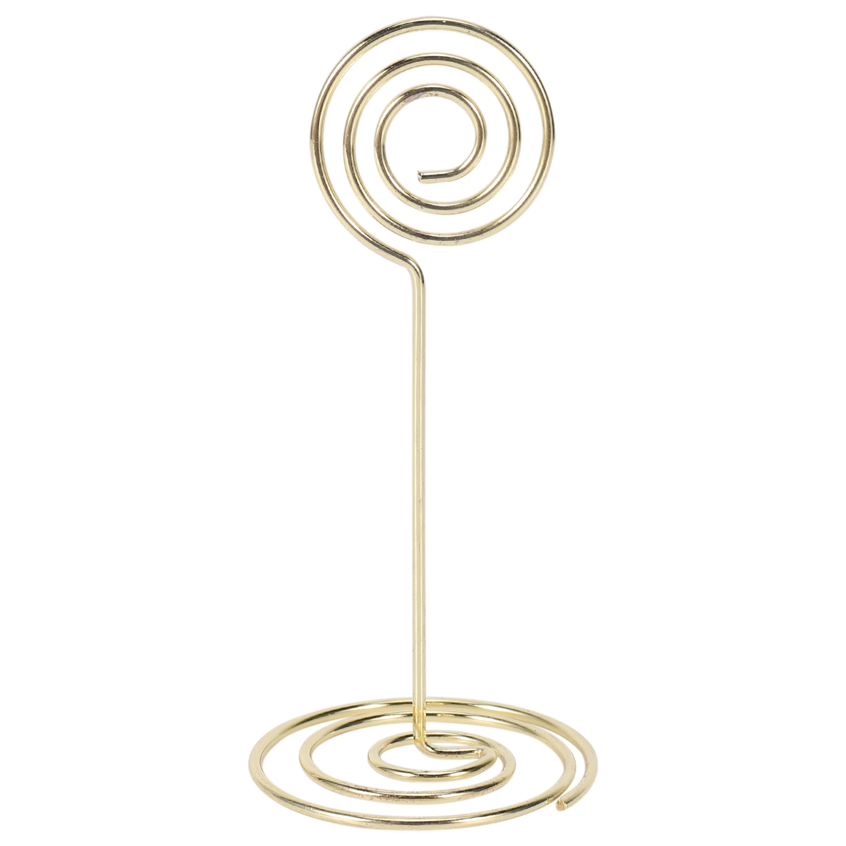 

Business card holder12 Pack Table Number Card Holders Photo Holder Stands Place Paper Menu Clips, Circle Shape (Gold)