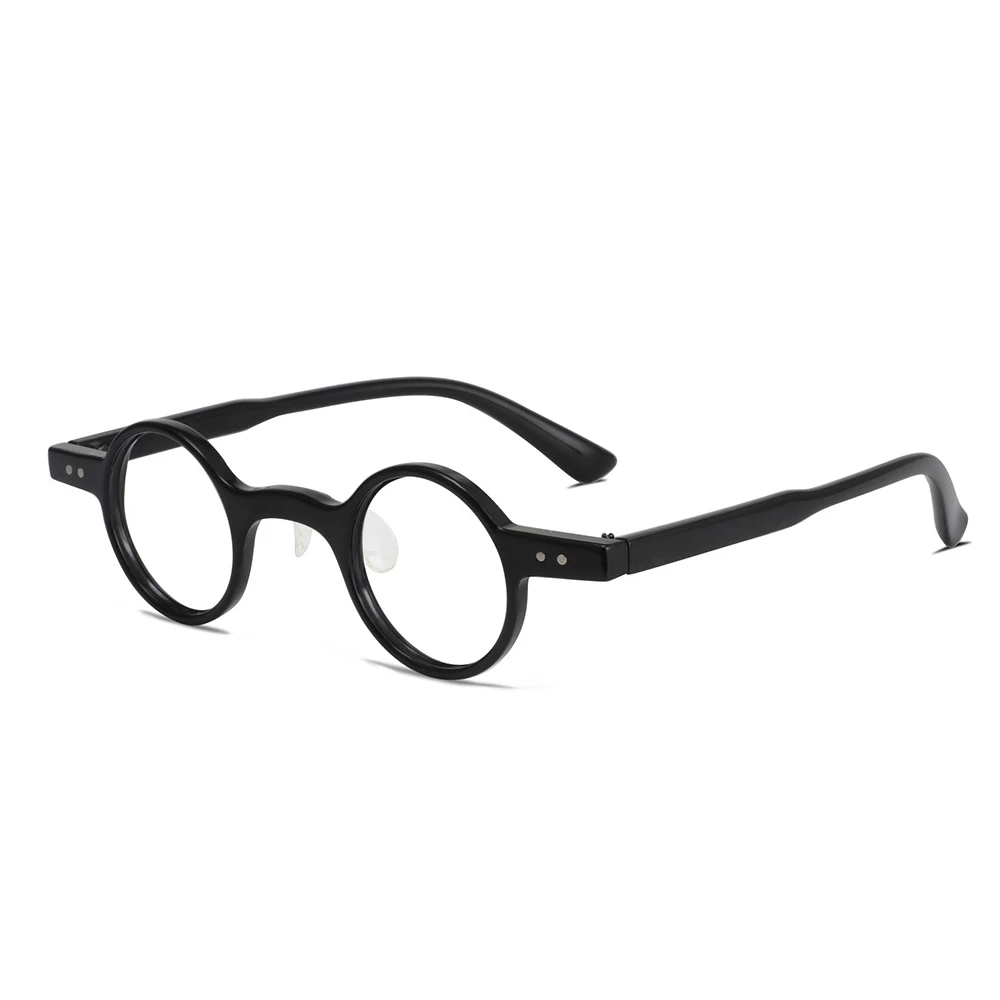 

New Small Vintage Round Anti-blue Reading Glasses Clear Retro One-piece Magnifier 0 +100 +150 +200 +250 +300 +350