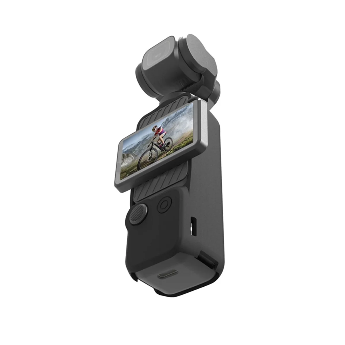 สำหรับ DJI OSMO Pocket3เคสซิลิโคนสำหรับกล้องเลนส์อเนกประสงค์สีดำ