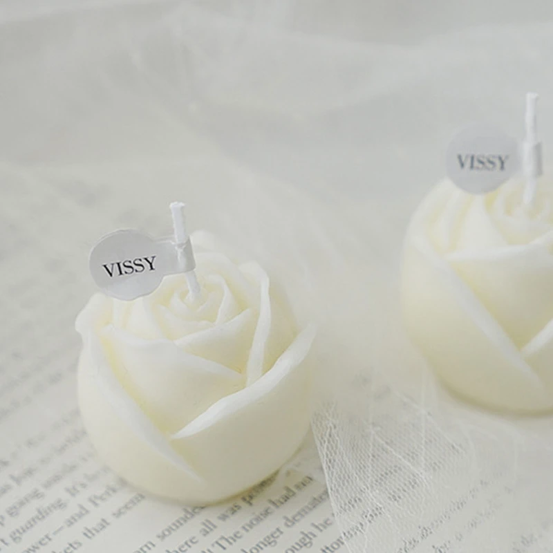 Handmade Rose Wax Decorative Aromatic Scented Candles Decor