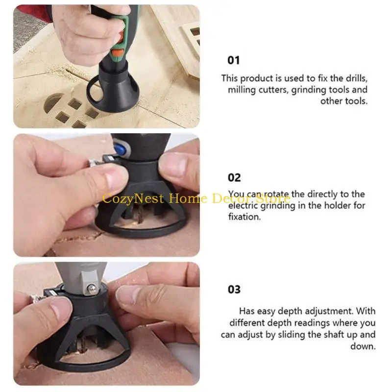 92MF Rotary Tool Cutting Guide Set for Efficient Multiple Materials Crafting Detailed Work Polishing Carving Grinding Locator