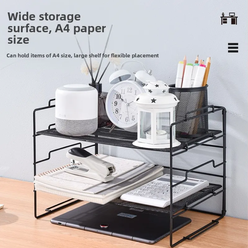 simple-metal-desktop-organizer-rack-office-desk-file-storage-holder-multi-layer-document-arrangement-small-shelf