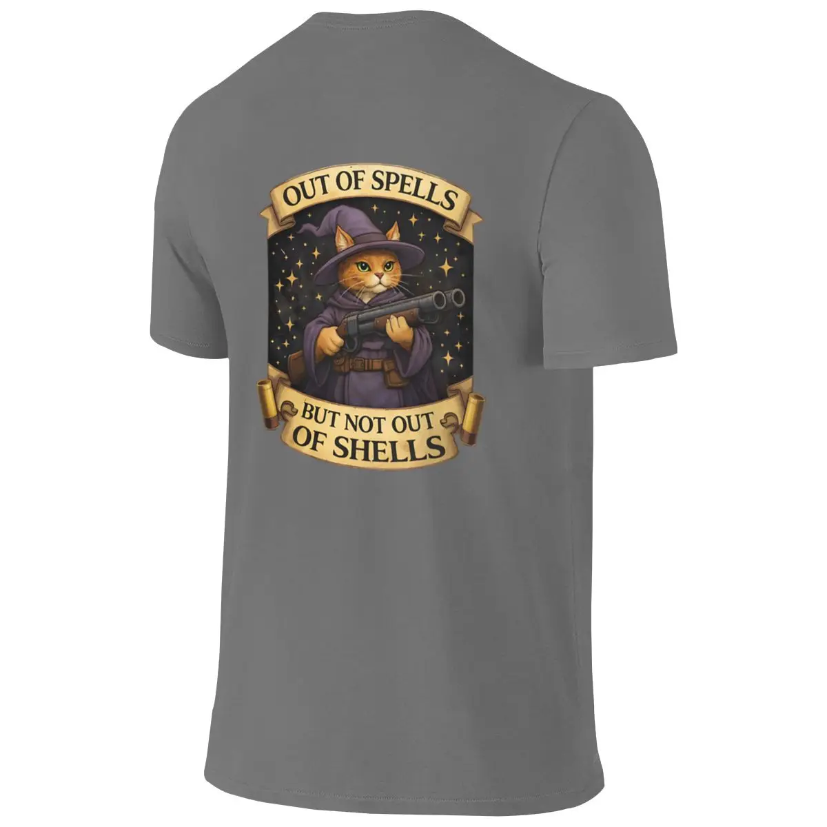 Out Of Spells Not Out Of Shells Simple Reversible T-shirt Retro Trendy Brand Durable Tees