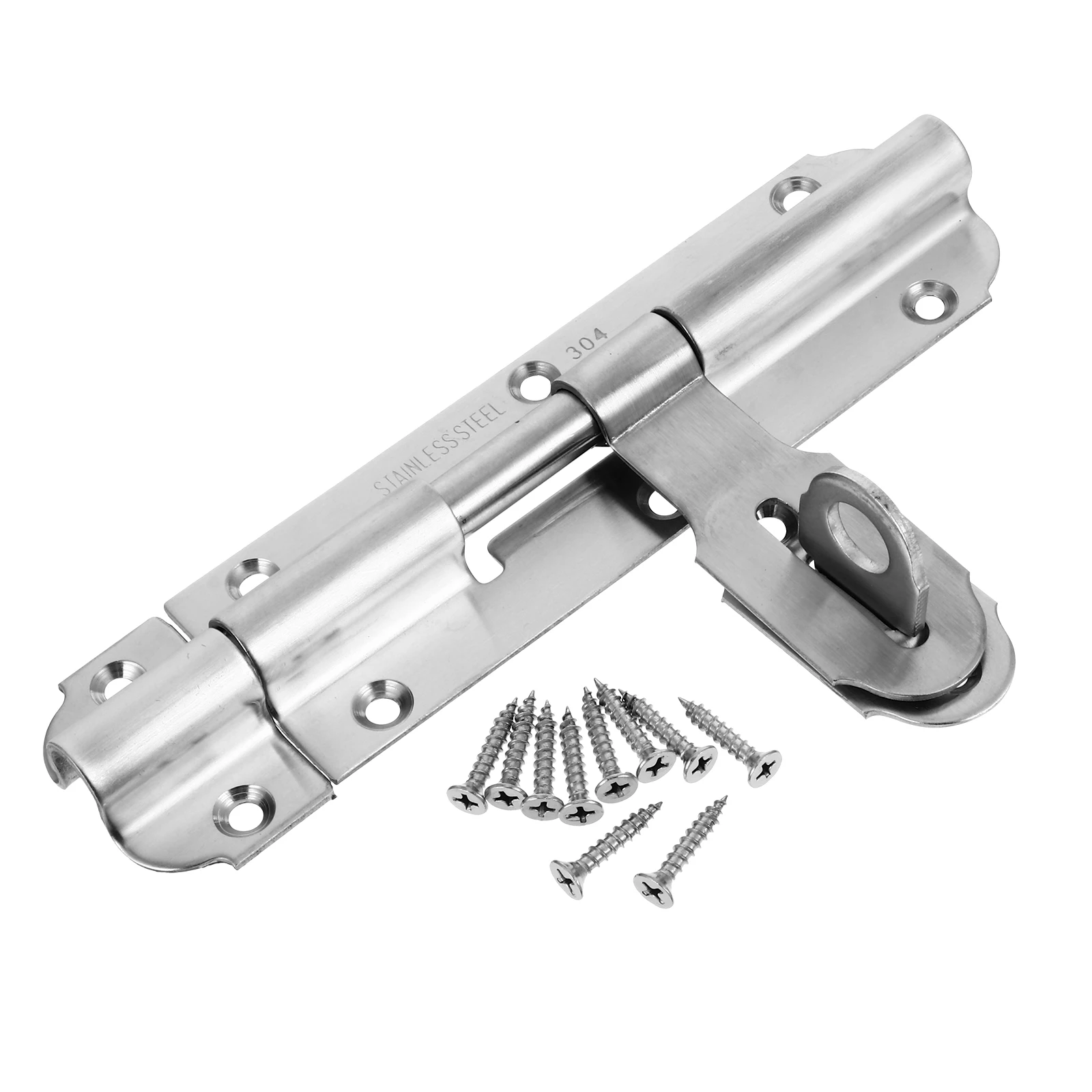 

Heavy Duty Door Bolt Bull Nose Lock Latch Stainless Steel Barrel Gate Household