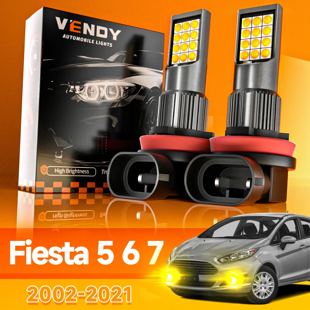 

2 шт. для Ford Fiesta 5 6 7 2002-2021 светодиодные противотуманные фары 2002 2008 2009 2010 2012 2013 2014 2015 2016 2017 2018 аксессуары Canbus