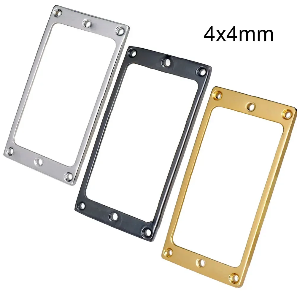 2Pcs Electric Guitar Bass Pickup Rings Humbucker Pickup Cover Frame Mounting Ring 4mmx4mm Metal Guitar Pickup Accessories