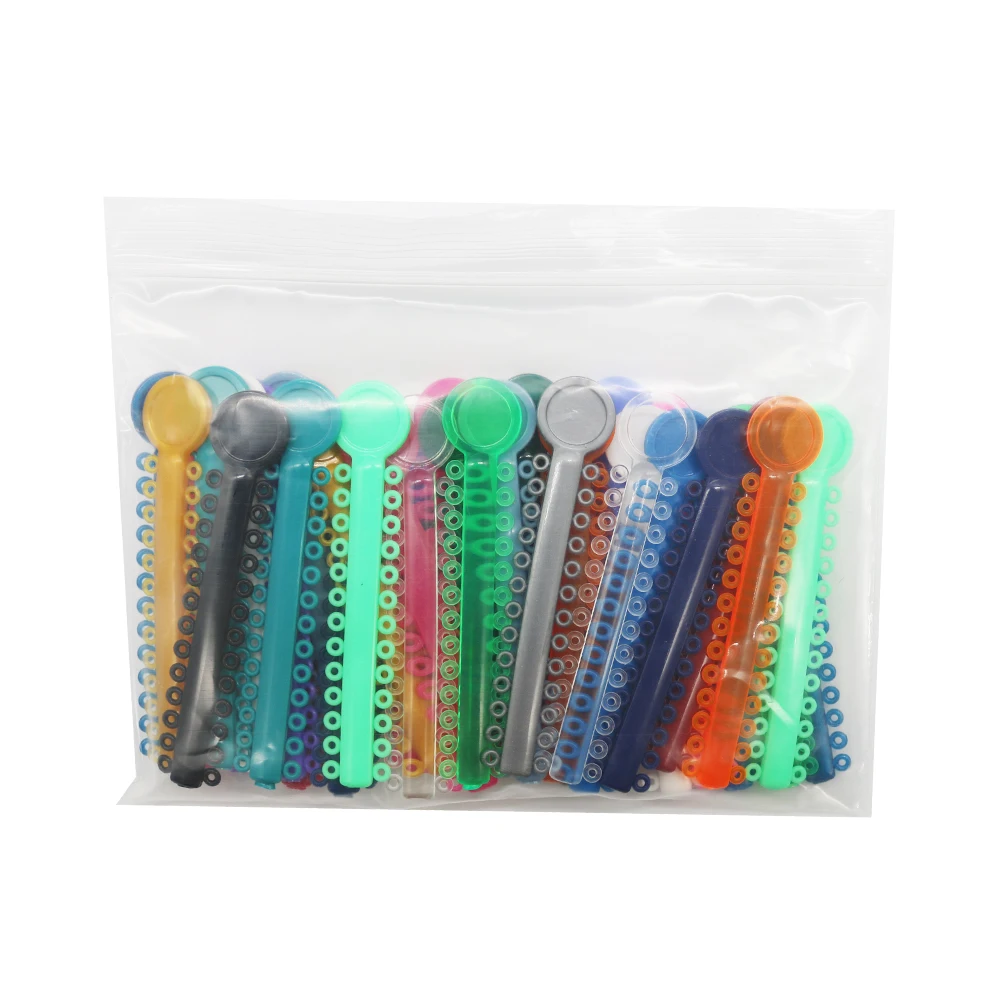 40Sticks 1040Pcs Dental Ligature Tie Rubber More Elastic Orthodontic Rubber O tie 48Colors