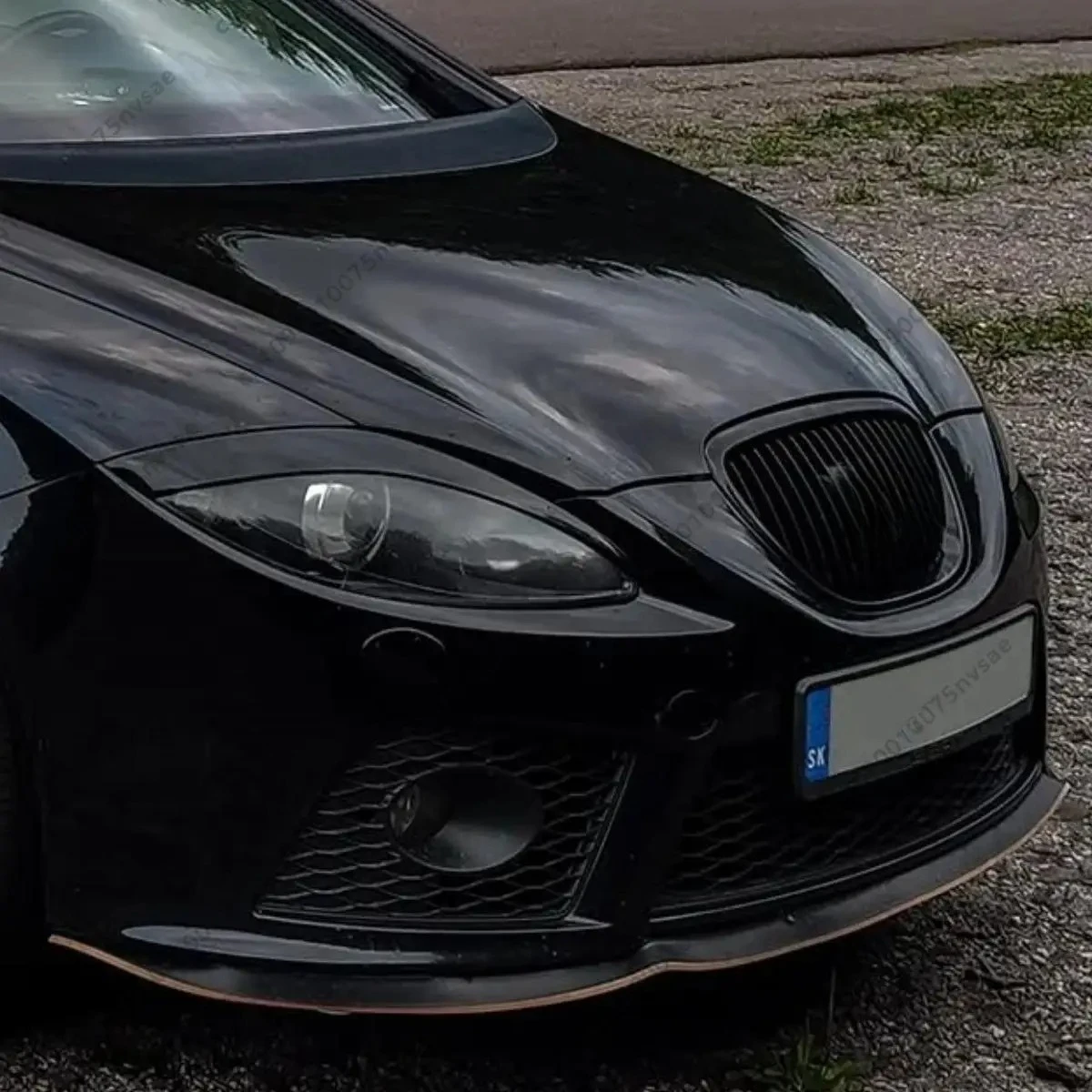 

Передние фары, веки, брови для Seat Leon MK2 2005-2012, глянцевые черные крышки, спойлер, разделитель, диффузор, комплекты кузова автомобиля из АБС-пластика, тюнинг