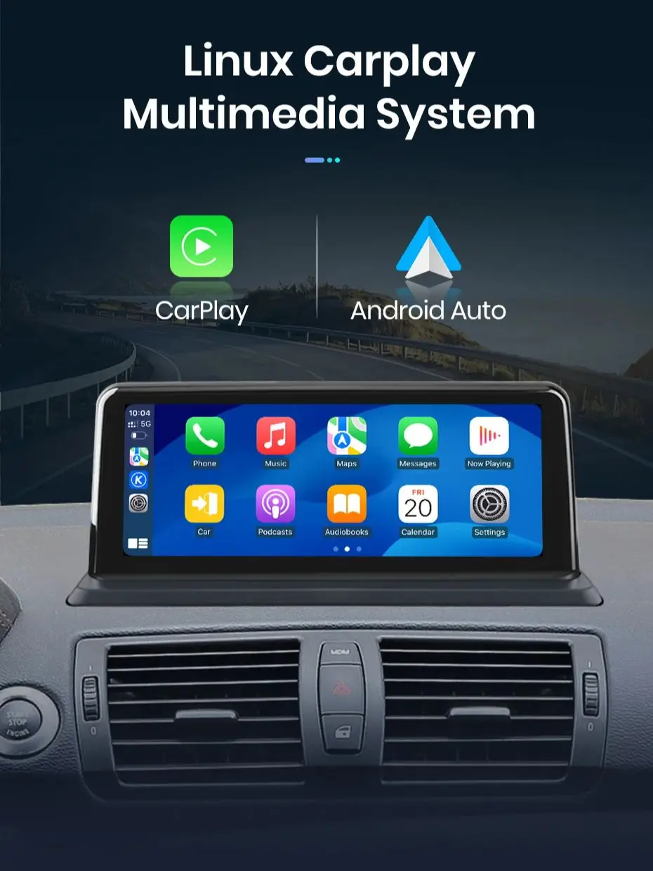 Junsun Linux System Drahtlose Carplay Android auto Multimedia Player Auto Radio Für BMW 1er E81 E82 E87 E88 IPS Touchscreen