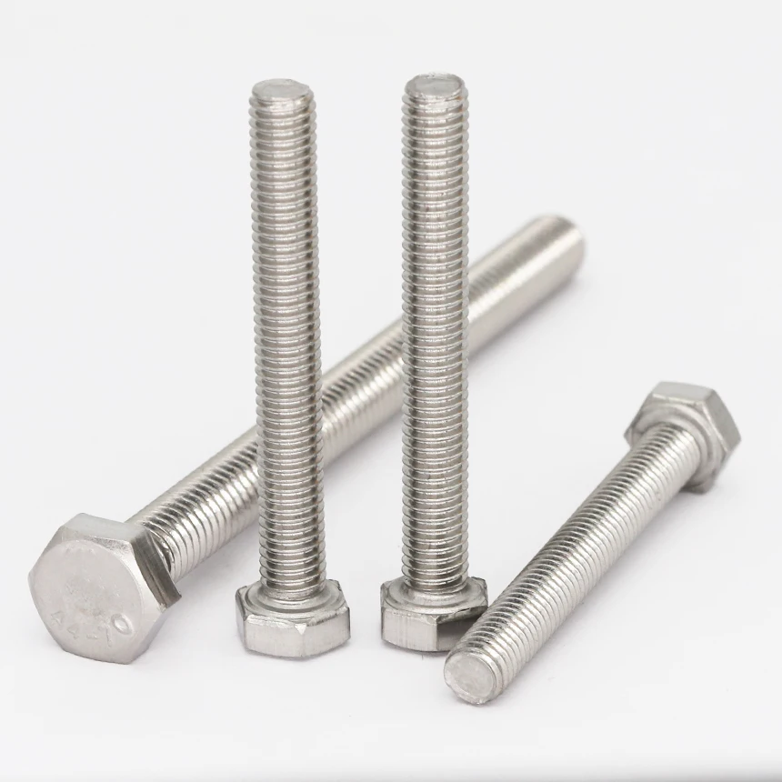 M6 M8 M10*8/16/25/55/60/70/80/90/100/110-150 316 Stainless Steel Thread DIN933 External Outside Hex Hexagon Head CAP Screw Bolt