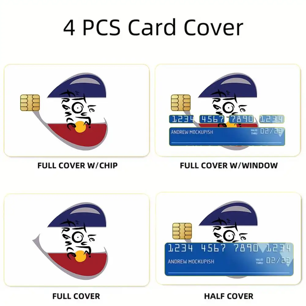Bike Tour de France Card Stickers For Debit Bank Credit Cards Metro Bus Pass Sticker Decoration Cover Skin