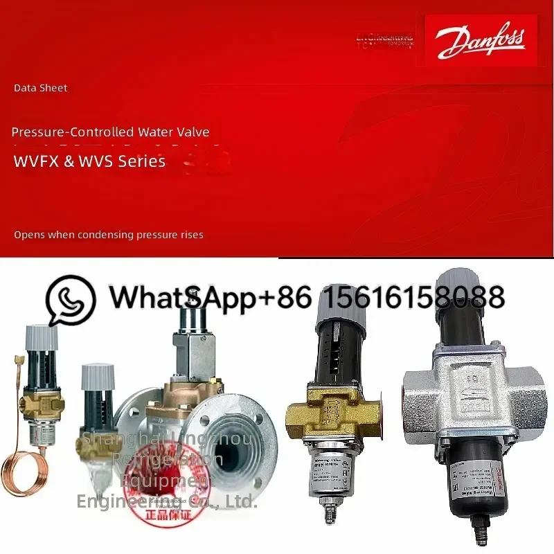 Danfoss Pressure Controlled Water Valve WVFX10 WVFX15 WVFX20 WVFX25 WVFX32 WVFX40 Air Conditioning System Parts Original