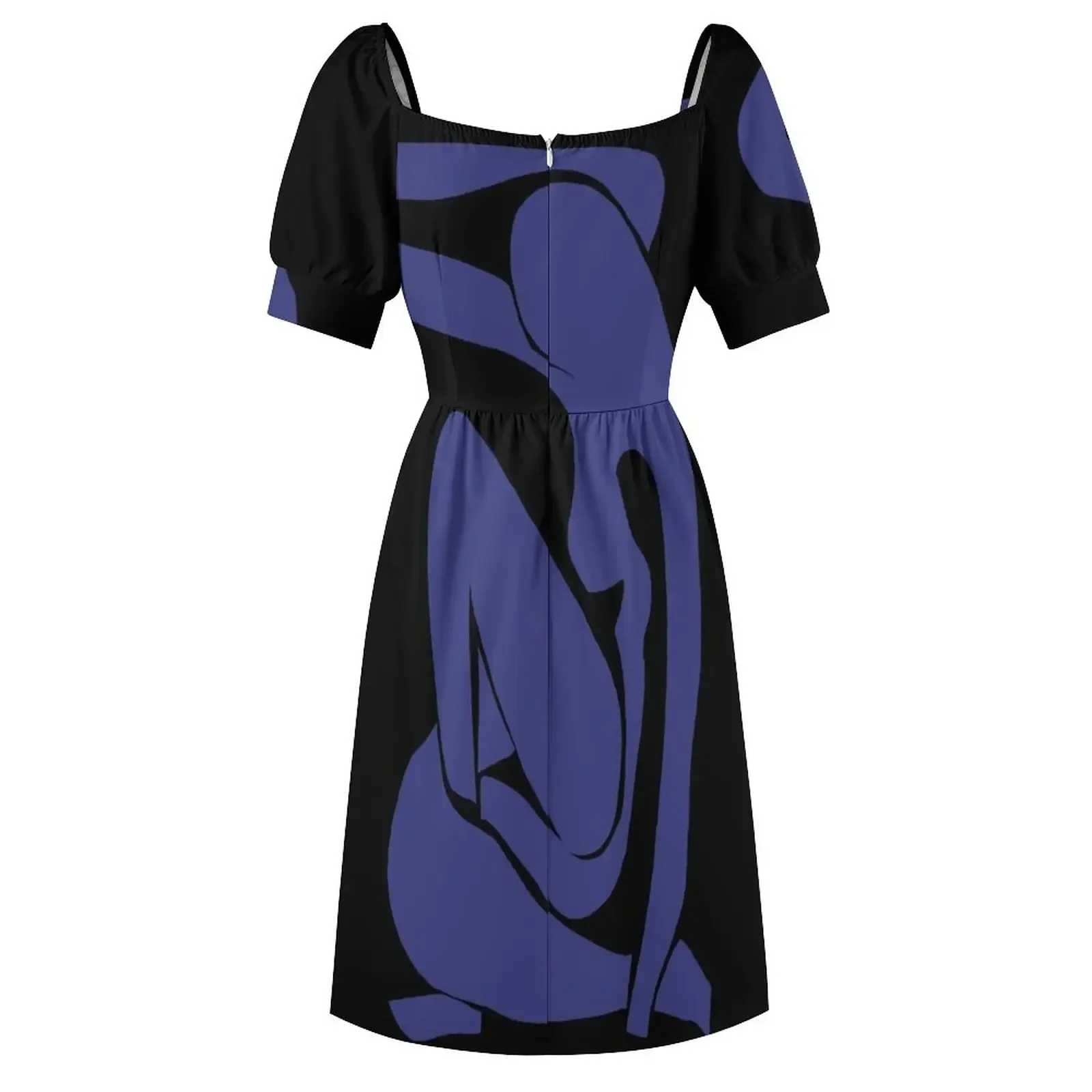 Matisse abgeschnittene Figur # 1 schwarzes BG-Kurzarmkleid Damenkleider Brautjungfernkleid Frau Langes Kleid