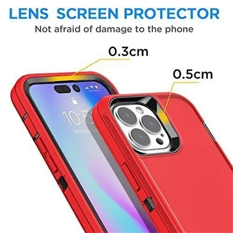 Armor Rugged Case for IPhone 16 15 14 13 12 11 Pro Max Plus SE2 7 8 6 6s Plus X XS MAX XR Waist Pack Belt Clip Ott Armor Box