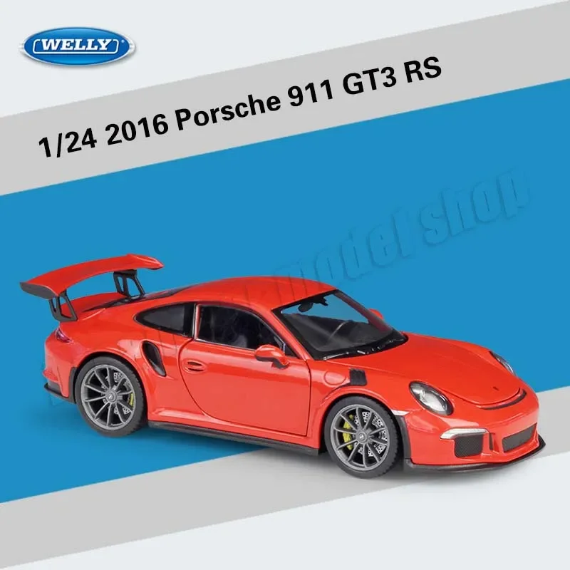 WELLY 1:24 2016 Porsche 911 GT3 RS,1964 Porsche 911,1948 Porsche 356 Die-cast Alloy Car Model Toys Collectible Decoration Gift