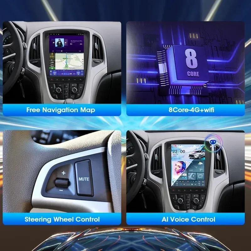 راديو سيارة 2 Din لأوبل أسترا J 2009-2015 أندرويد السيارات نظام تحديد المواقع والملاحة رئيس وحدة الوسائط المتعددة مشغل فيديو 5G WIFI Carplay DVD #5