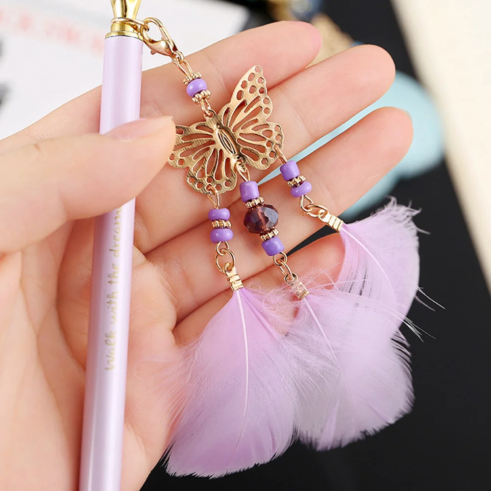 

2 Pcs Mechanical Pencil School Office Supply Girl Heart Pendant 20X1X1CM Automatic Sketch Metal Student