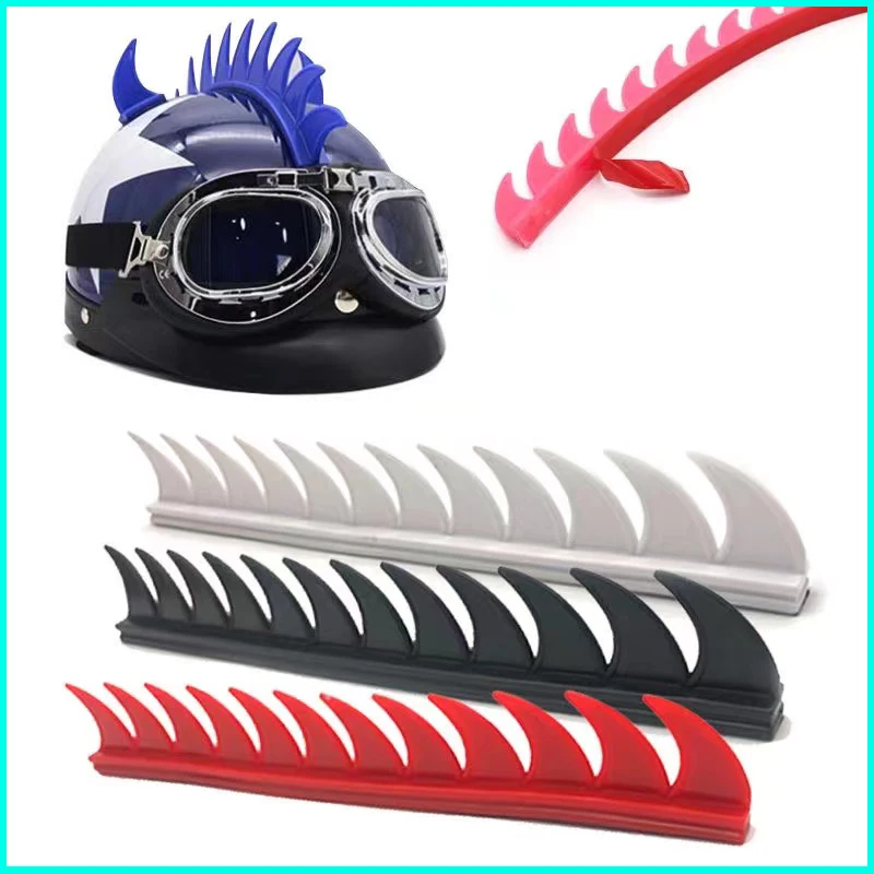 

6 Color Retro Biker Motocross Mohawk Helmet Mohawks Spikes Motorcycle Helmet Mohawk Sticker