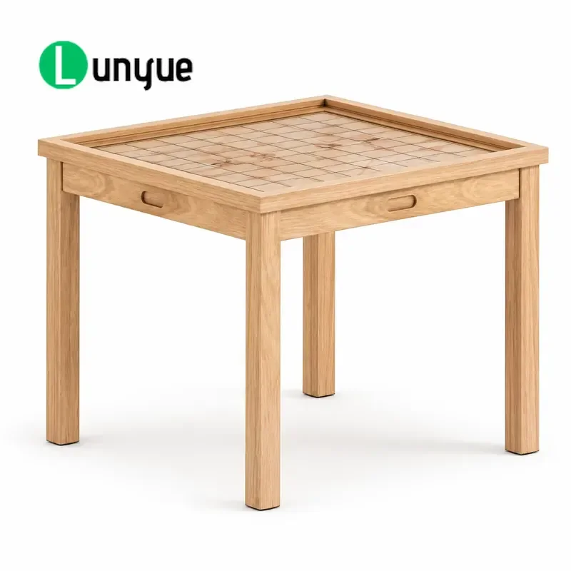 Contemporary Square Ash Multi Function Table Solid Wood Legs 8 Smooth Surfaces For Luxury Hotel VIP Lounge Office Furniture
