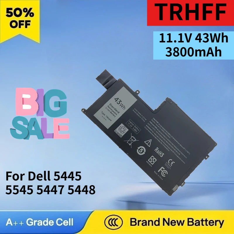 Newest TRHFF 11.1V 43Wh 3800mAh Li-polymer Battery for Dell 5445 5545 5447 5448 5547 P49G P39F High Quality Laptop Battery Pack