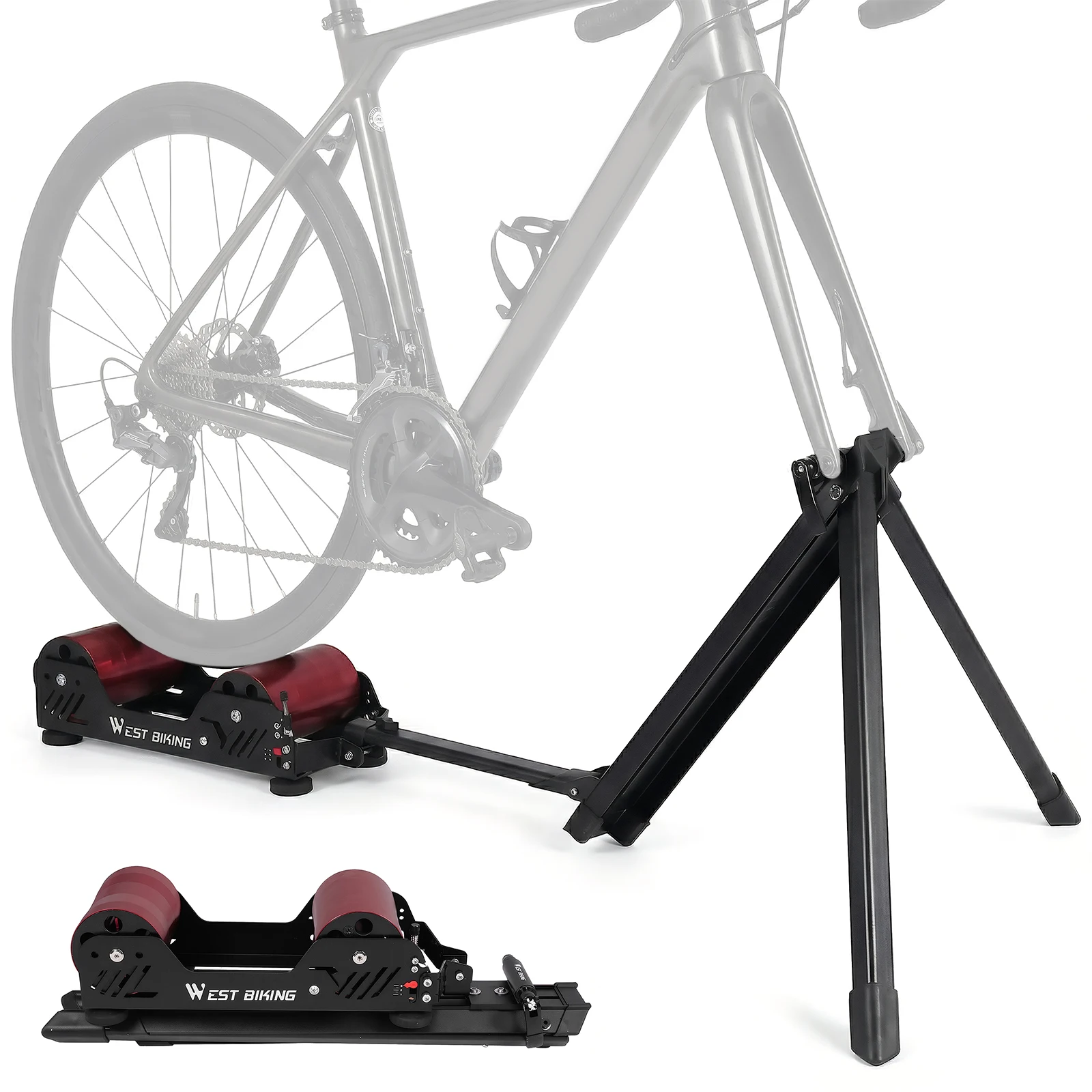 

Bikes Trainer Bicycle Cycling Trainer Roller Resistance Adjustable Hybrid Roller Bicycle Trainer Folding for 16in To 29in Wheels