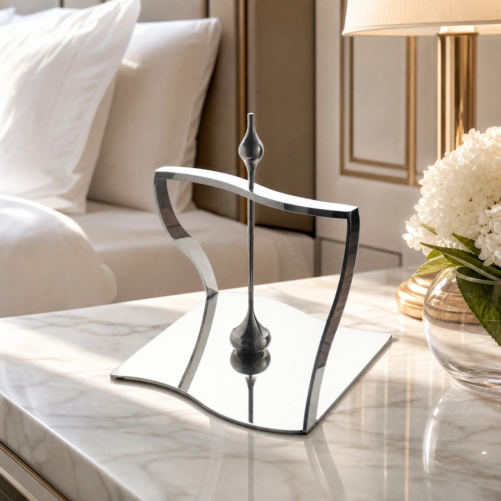 Stainless Steel Napkin Holder Sturdy Napkin Holder with Decorative Finial Table Accessory Easy to Clean Elegant