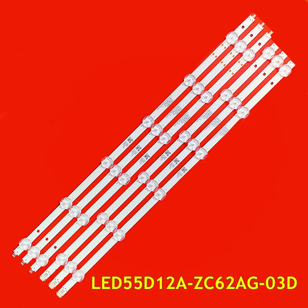 Tira de luces LED de retroiluminación, accesorio para televisor 55U1 LU55C7 LU55C8 LS55Z51Z LE55C61(PRO) 30355012001D LED55D12A-ZC62AG-03D LED55D12A-ZC62AG-11D