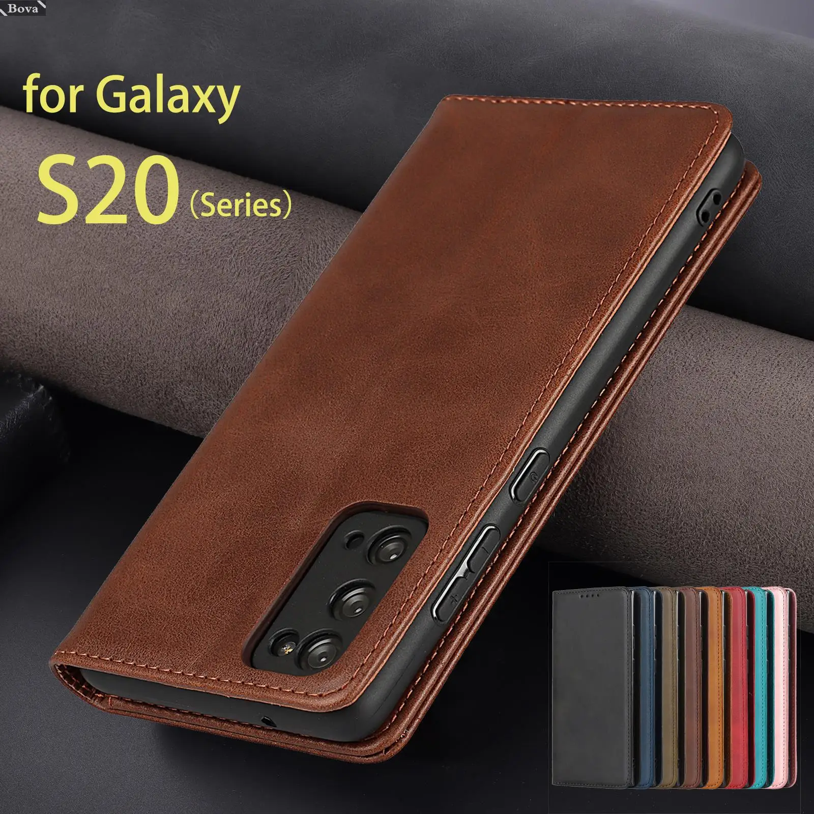 

Leather Case for Samsung Galaxy S20 Ultra / S20 FE S20+ 5G Holster Magnetic attraction Flip Cover Case Wallet Bags Fundas Coque