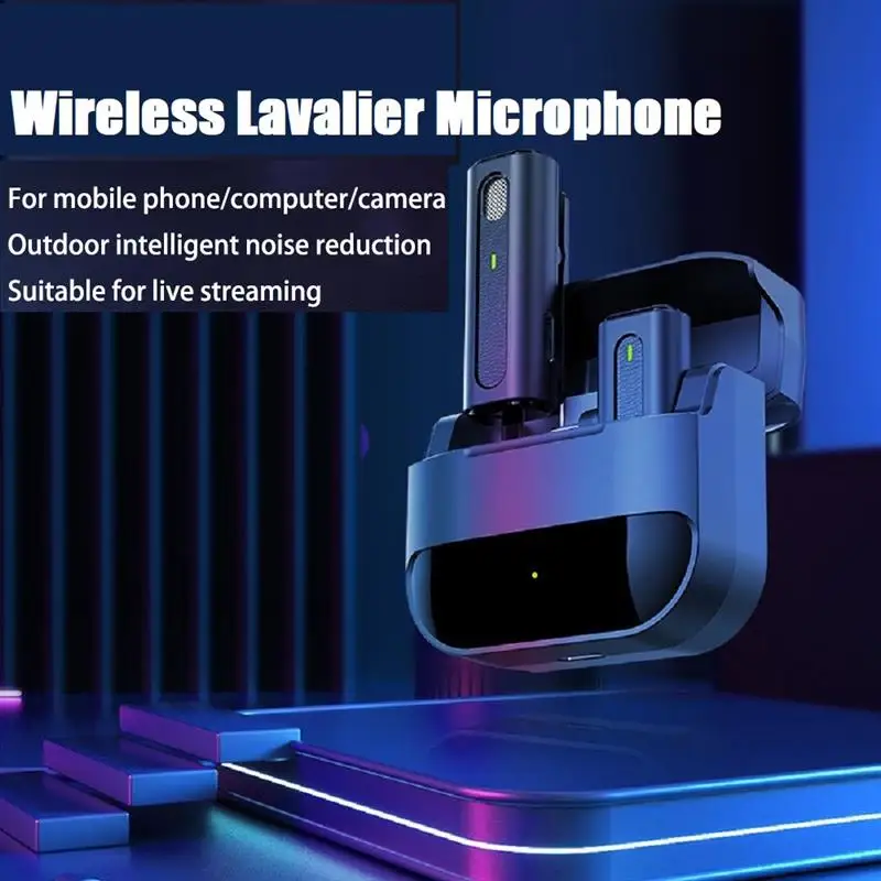 K91 Mini Wireless Lavalier Mic Portable Noise Reducition Audio Recording Microphone For IPhone Android With Charging Box