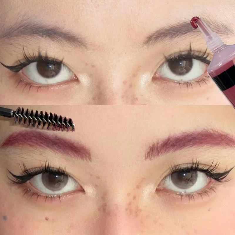 Máscara de tinte de cejas a prueba de agua, crema de cejas líquida marrón café, Gel potenciador de cejas de secado rápido de larga duración, maquillaje cosmético