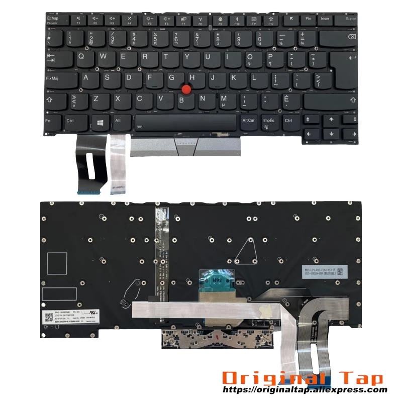 CFR Canadian French Backlit Keyboard for Lenovo Thinkpad T490s T495s SN20S33946