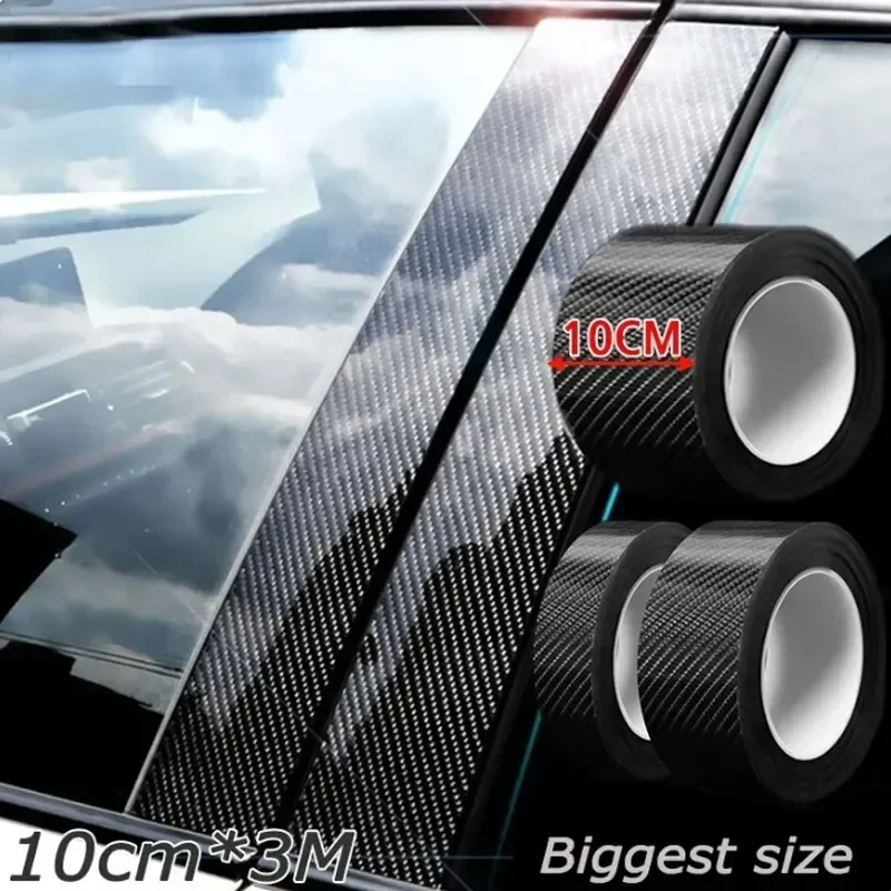 Car Side Mirror Protection Tape Film Anti Scratch Car By Sill Protector Sticker Nano Carbon Fiber DIY Paste Protector Strip
