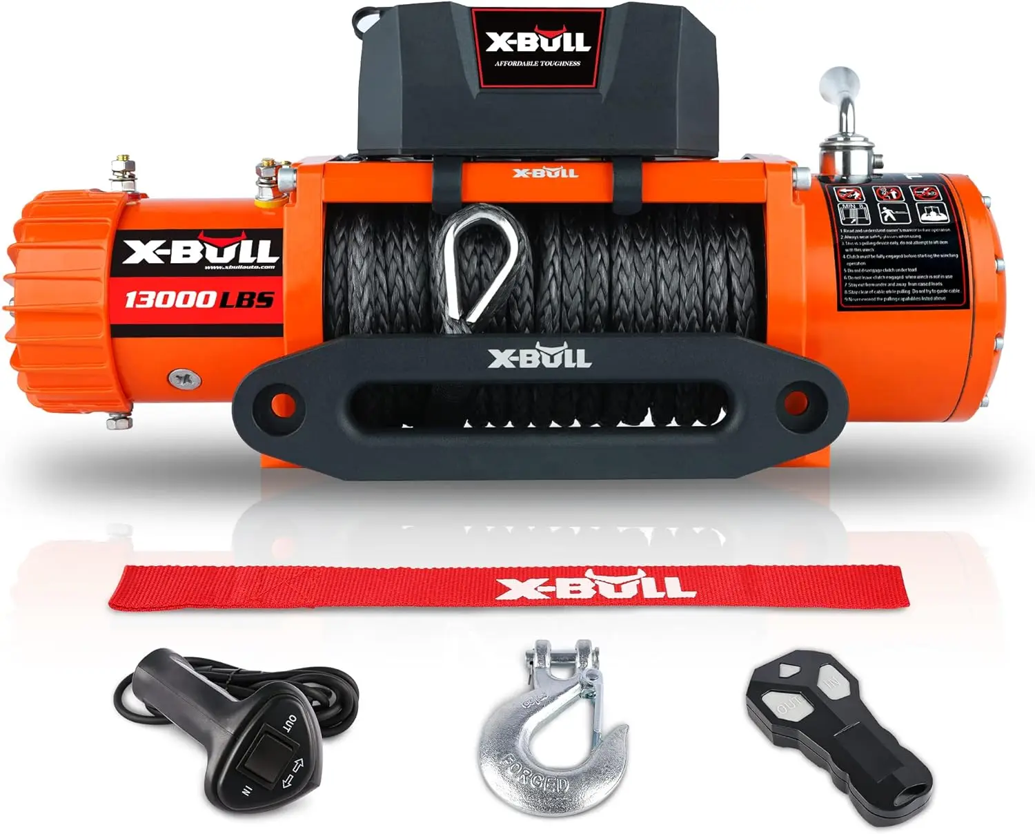 Traction Products - Synthetic Rope Winch - 13000 LB load capacity - Remote winch