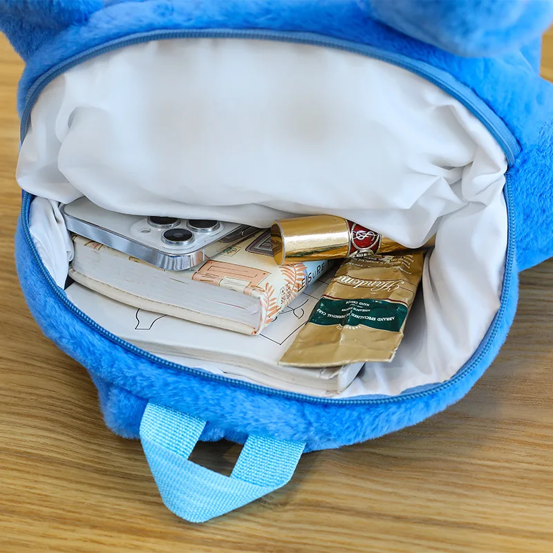 Stitch Plush Backpack For 3D Stuffed Animal School Bag With Storage Space Lightweight Daypack Gift For Boys Girls Fans