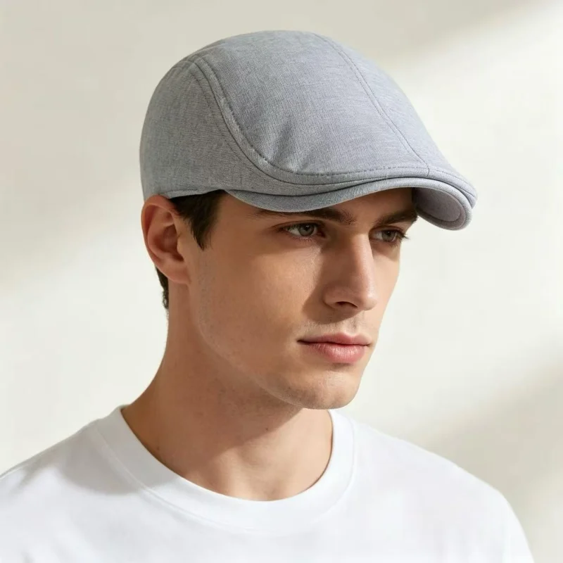 Unisex Solid Cotton Newsboy Caps Men Women Hat Soft Casual Beret Solid Unisex Retro Hat Driver Flat Cap The Waiter Cap