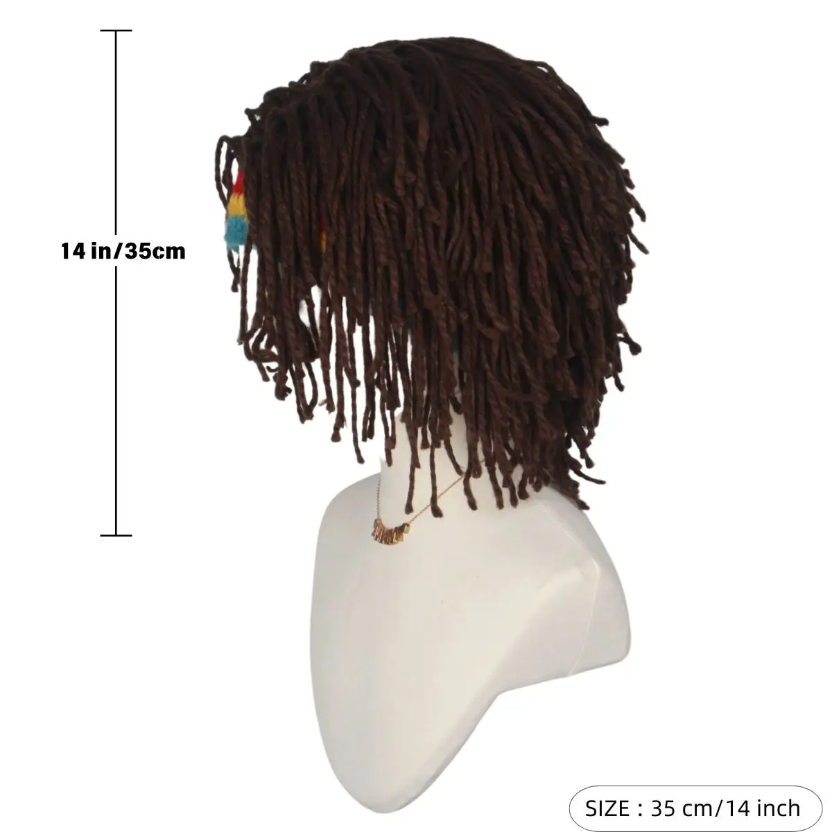 新しい面白い合成かつら帽子ウール帽子ヘアアクセサリードレッドヘアヒップホップ人格エクステンション女性のためのコスプレパーティーギフト