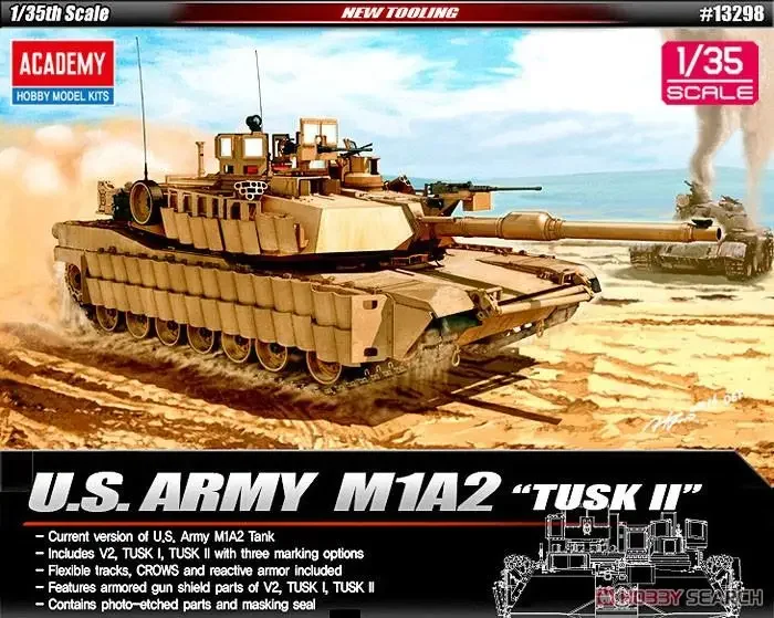 ACADEMY AC13298 1/35 U.S. Army M1A2 TUSK II model kit